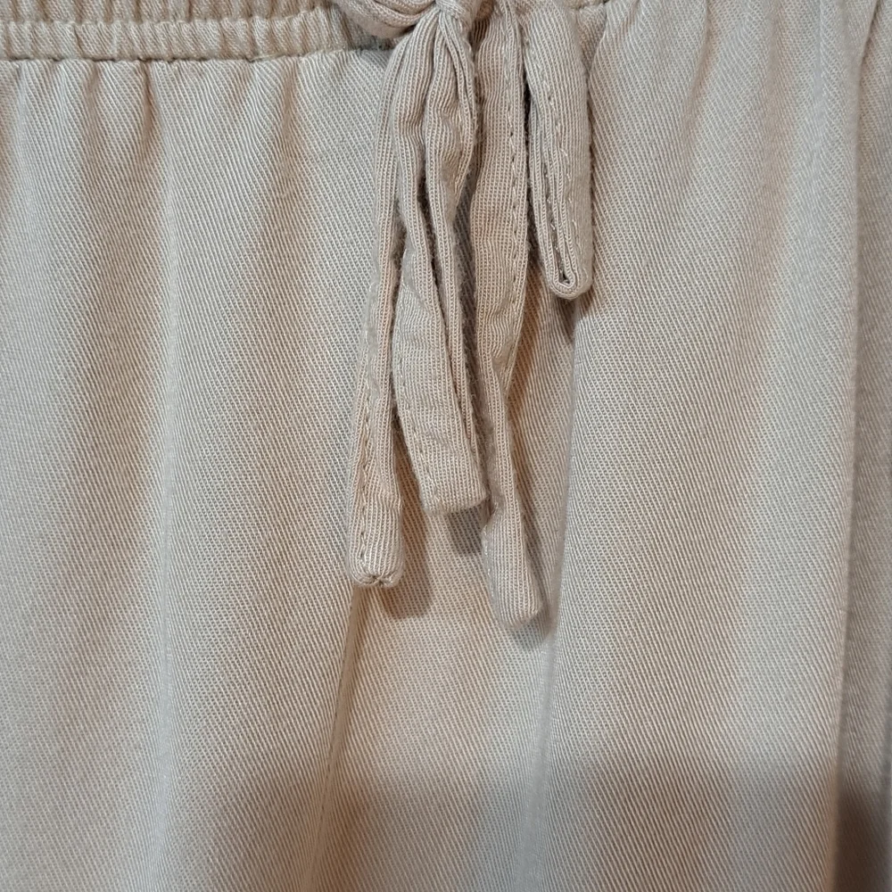 NET 153 Joggers Cargo Beige Medium Rayon Drawstring Waist Lightweight - Picture 3 of 11